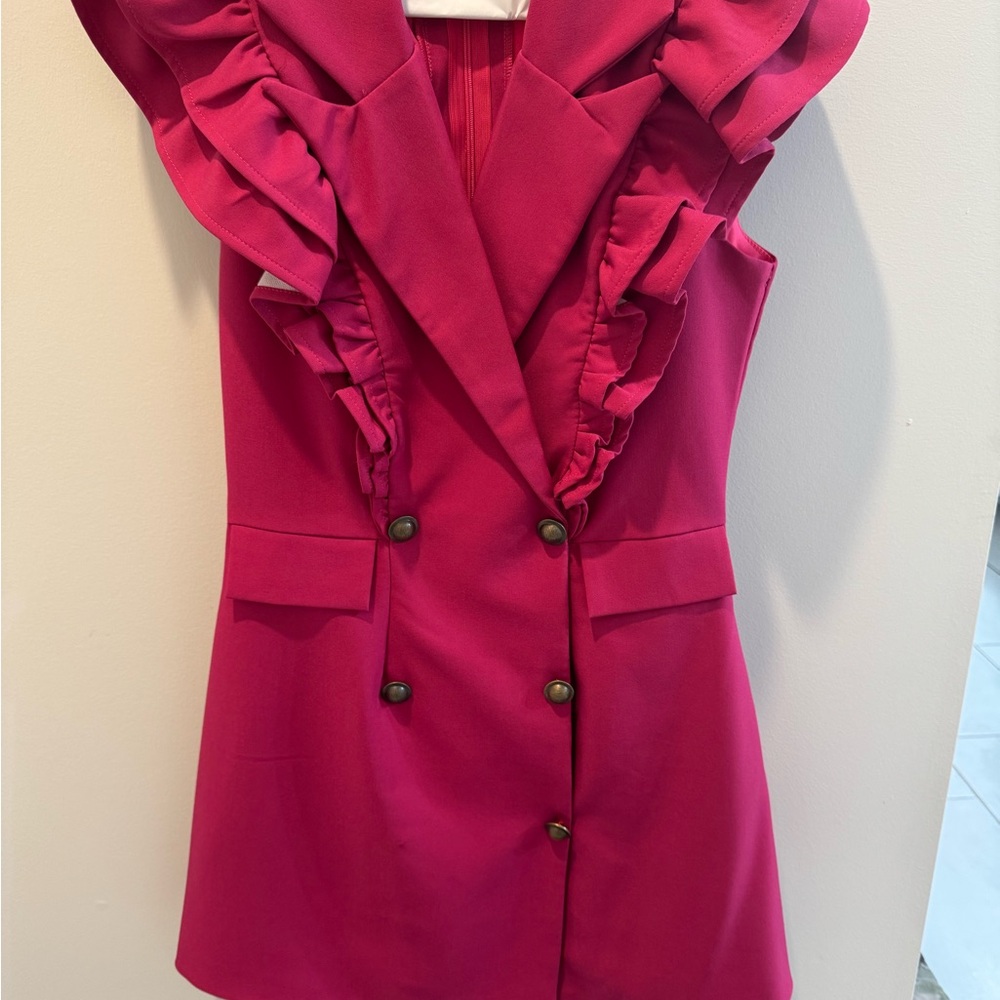 WEN Women's Pink Ruffle Dress